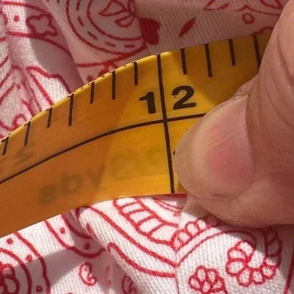 Style & Co Paisley, red and white Bermuda shorts with pockets, summer casual - Picture 5 of 8